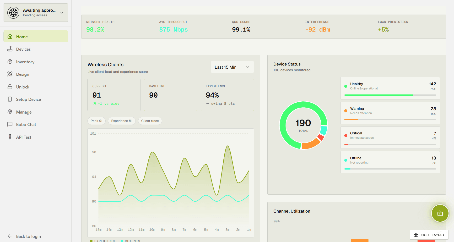 The AirGuard fleet dashboard
